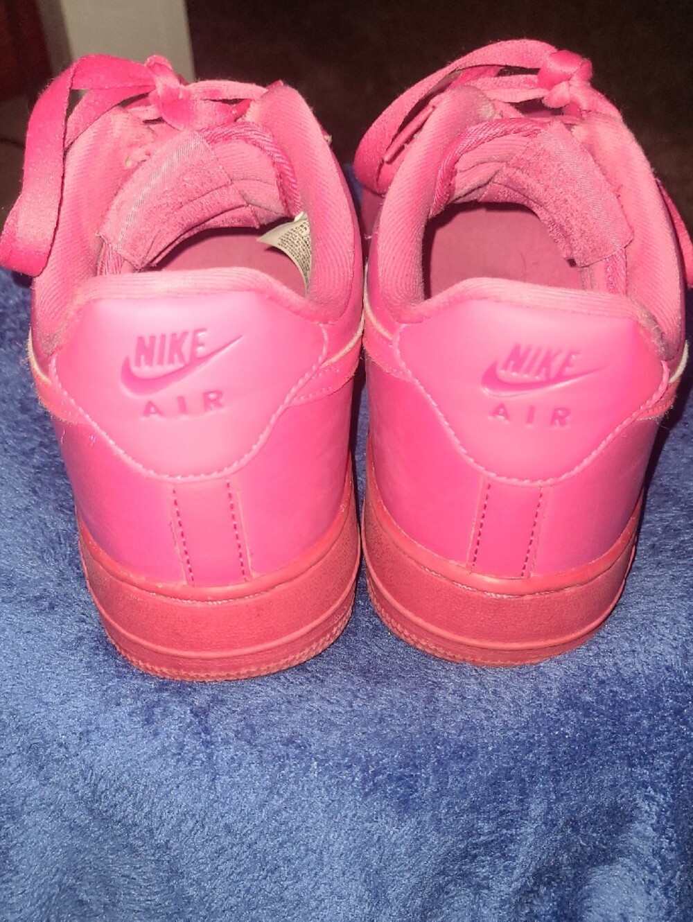 Nike Air Force 1 Fireberry Pink Sneakers Womens Size 9 - Picture 8 of 14